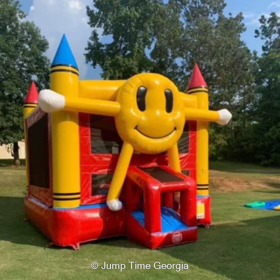 3D Happy Face Bounce House *LARGE* Best Bounce House Rentals In