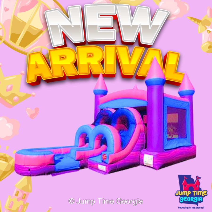 Pink Playhouse Combo *SINGLE LANE WET or DRY* Best Bounce House